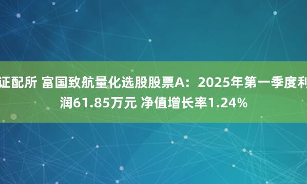 证配所 富国致航量化选股股票A：2025年第一季度利润61.85万元 净值增长率1.24%